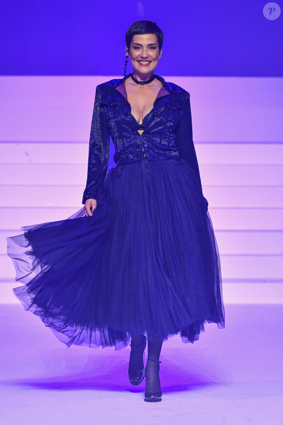 Cristina Cordula - Défilé de mode Haute-Couture printemps-été 2020 "Jean Paul Gaultier" à Paris. Le 22 janvier 2020
