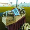 Les obsèques du joueur de football Paolo Rossi, au stade Menti de Vicence, le 11 décembre 2020.