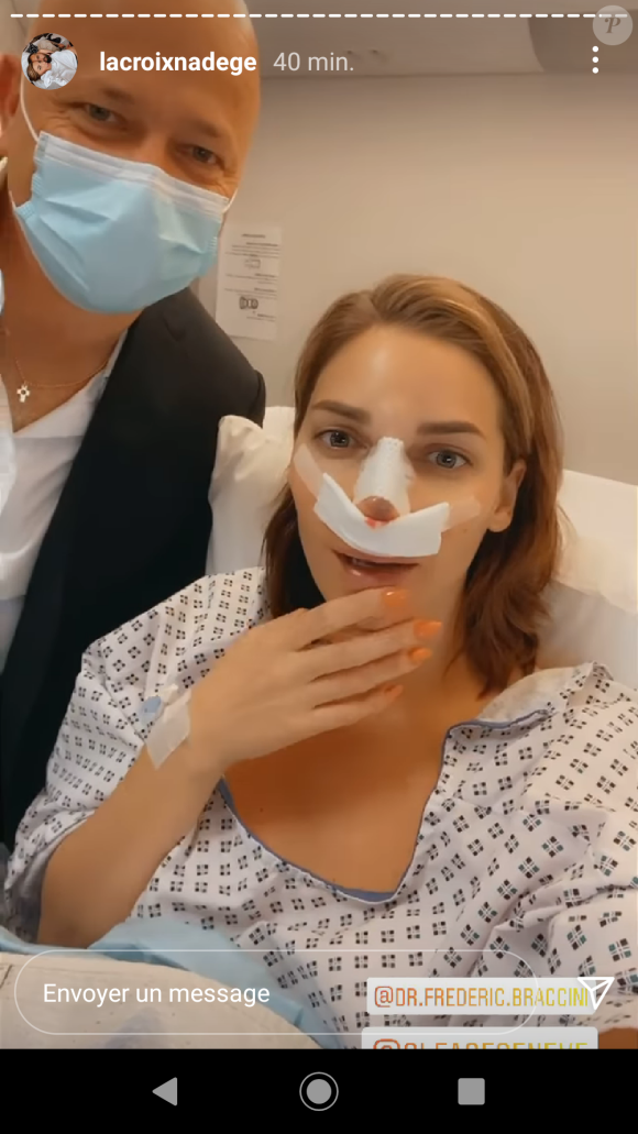 Nadège Lacroix fait une nouvelle rhinoplastie, le 8 décembre 2020