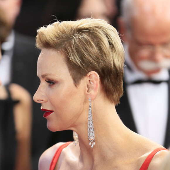 La princesse Charlène de Monaco - Soirée des Laureus World Sport Awards 2017 à Monaco le 14 février 2017. 