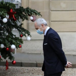 Le président de la république, Emmanuel Macron reçoit Antonio Costa, Premier ministre du Portugal pour un déjeuner de travail au palais de l'Elyséeà Paris. Le 16 décembre 2020. © Stéphane Lemouton / Bestimage 