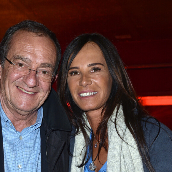 Exclusif - Jean-Pierre Pernaut et sa femme Nathalie Marquay - Les célébrités assistent au One Woman Show de l'humoriste E.Poux "Le syndrome du Playmobil" au Casino de Paris, France, le 15 avril 2019. © Giancarlo Gorassini/Bestimage