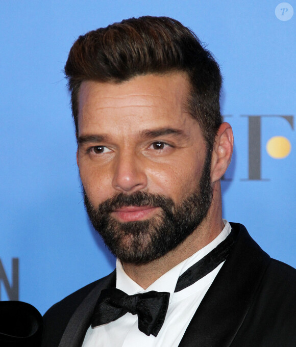 Ricky Martin lors de la press room de la 76ème cérémonie annuelle des Golden Globe Awards au Beverly Hilton Hotel à Los Angeles, Calfornie, Etats-Unis, le 6 janver 2019. 