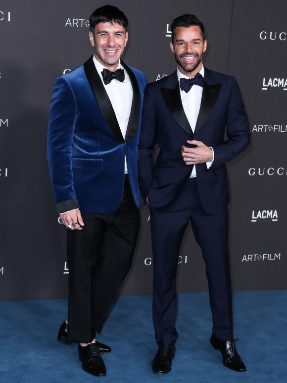 Jwan Yosef et son mari Ricky Martin au photocall de la soirée "LACMA Art + Film Gala" au Los Angeles County Museum of Art. Los Angeles.