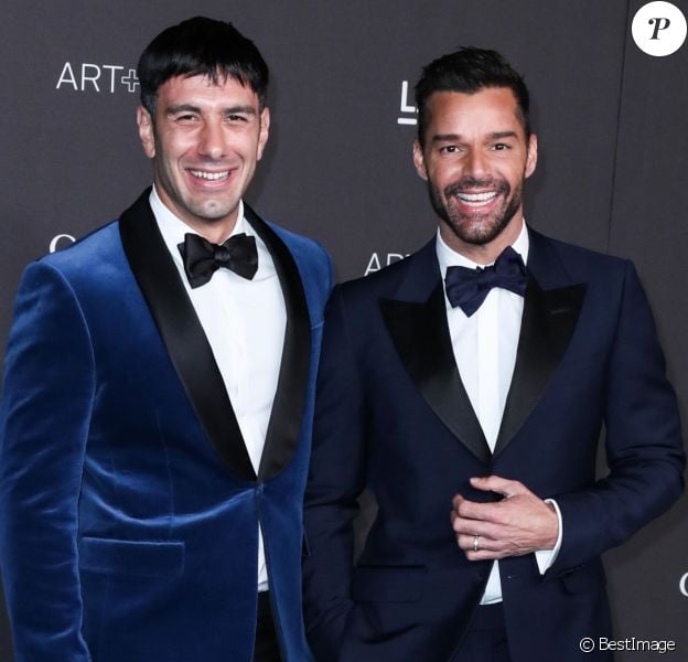 Jwan Yosef et son mari Ricky Martin au photocall de la soirée "LACMA Art + Film Gala" au Los Angeles County Museum of Art. Los Angeles.