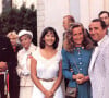 Sophie Marceau, Brigitte Fossey, Claude Brasseur sur le tournage du film "La Boom 2" en 1982.