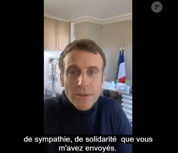 Après avoir été testé positif à la Covid-19, Emmanuel Macron s'est exprimé dans une vidéo publiée sur Twitter le 18 décembre 2020.