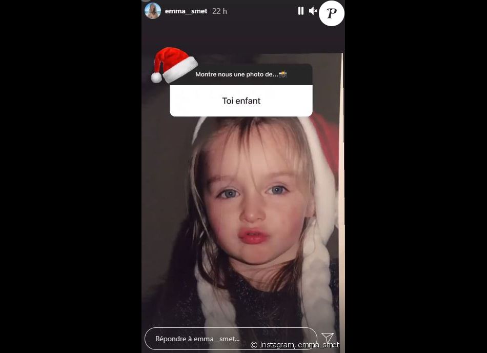 Emma Smet a partagé une photo d'elle enfant sur Instagram le 24 décembre 2020.