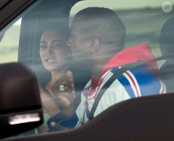 Exclusif - Premières photos de Kim Kardashian et son mari Kanye West ensemble à Cody depuis les rumeurs de divorce.