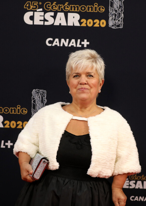 Mimie Mathy - Tournage de la série "Dix Pour Cent" lors de la 45ème cérémonie des César à la salle Pleyel à Paris, l'hiver dernier. © Dominique Jacovides/Olivier Borde/Bestimage 