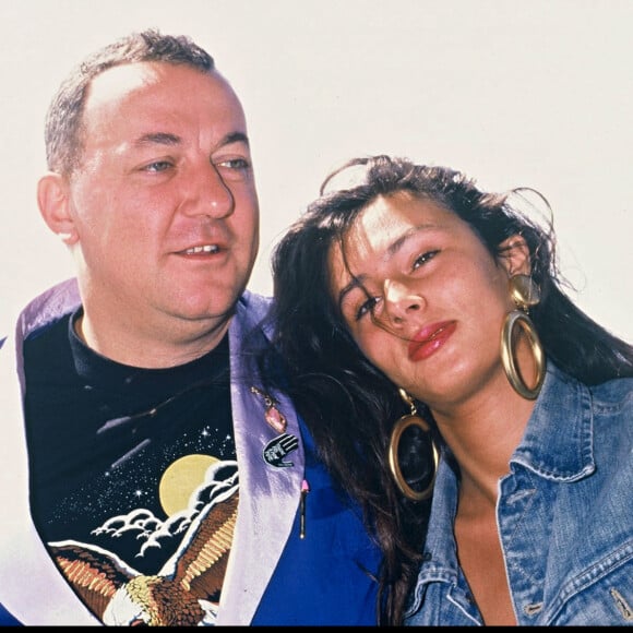 Coluche et Frederique Fayles au Festival de Cannes - Archives.