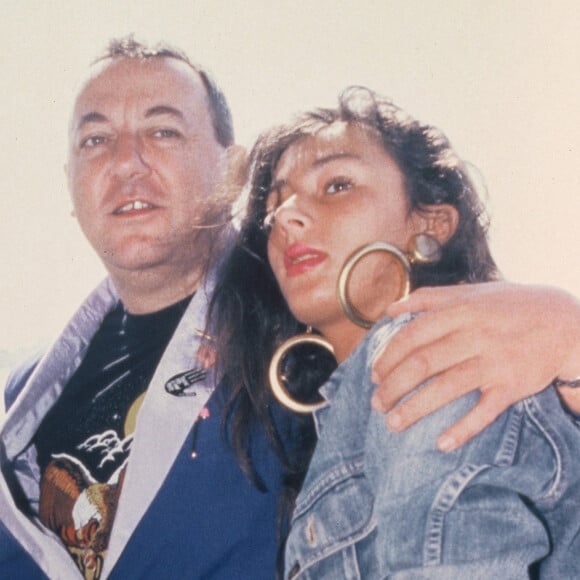 Coluche et Frederique Fayles au Festival de Cannes - Archives.