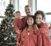 Le premier Noël de M. Pokora papa avec Isaiah, Violet et Christina Milian.
