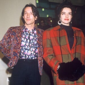 Jean-Hugues Anglade et Béatrice Dalle lors de la première de "37°2 le matin" en 1986.