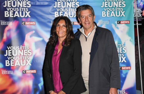 Michel Cymes et sa femme Nathalie - Avant-première du film "Vous êtes jeunes, vous êtes beaux" au cinéma Gaumont Opéra à Paris, le 23 septembre 2019. © Coadic Guirec/Bestimage 