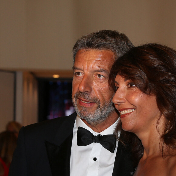 Michel Cymes et sa femme Nathalie - Arrivées des people à la 70ème édition du gala de la Croix Rouge monegasque à Monaco le 27 juillet 2018. © Dominique Jacovides/Bestimage