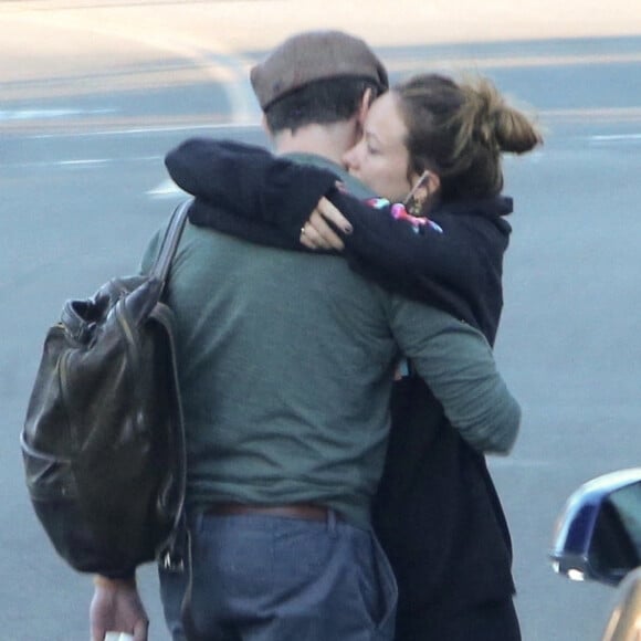 Exclusif - Olivia Wilde et son ex Jason Sudeikis très proches dans le quartier d'Agoura Hills, Los Angeles.