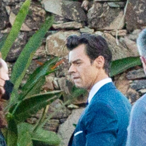 Exclusif - Harry Styles sur le tournage du film "Don't Worry Darling" à Palm Springs, le 1er décembre 2020.