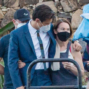 Exclusif - Harry Styles sur le tournage du film "Don't Worry Darling" à Palm Springs, le 1er décembre 2020.