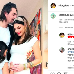 Camille Lacourt et Alice Deto officialisent l'arrivée de leur premier enfant sur Instagram, le 7 janvier 2021. Valérie Bègue, l'ex-femme du nageur et mère de sa fille a réagi.