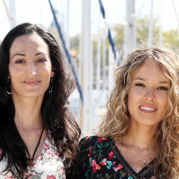 Laëtitia Eïdo, Elodie Fontan, Manon Azem au photocall de la série "Prise au piège" lors de la 21ème édition du Festival de la Fiction TV de la Rochelle le 12 septembre 2019. © Patrick Bernard / Bestimage