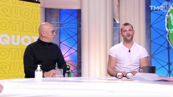 Tomy Journaux et Pascal Obispo, invités dans l'émission Quotidien sur TMC.