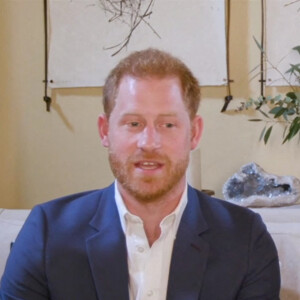 Le prince Harry, duc de Sussex, et Meghan Markle, duchesse de Sussex en interview pour l'émission "Engineering A Better World". Le 20 octobre 2020.