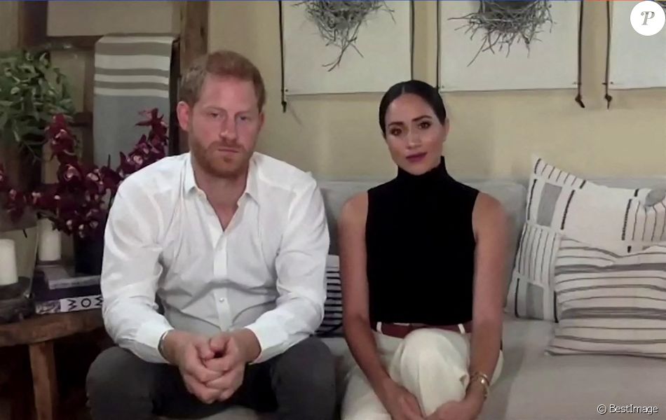 Le prince Harry, duc de Sussex, et Meghan Markle, duchesse de Sussex invités dans un podcast dédié à la santé mentale. Le 11 octobre 2020.