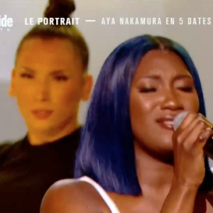 Aya Nakamura et Nikos Aliagas le 16 janvier 2021 sur TF1 dans l'émission "50 Mn Inside".