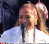 Jennifer Lopez chante un medley lors de la cérémonie d'investiture du président des Etats-Unis, Joe Biden à Washington, le 20 janvier 2021. 
