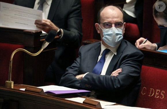 Le Premier ministre, Jean Castex - Séance de questions au gouvernement à l'assemblée nationale, Paris, le 15 décembre 2020. © Stéphane Lemouton / Bestimage