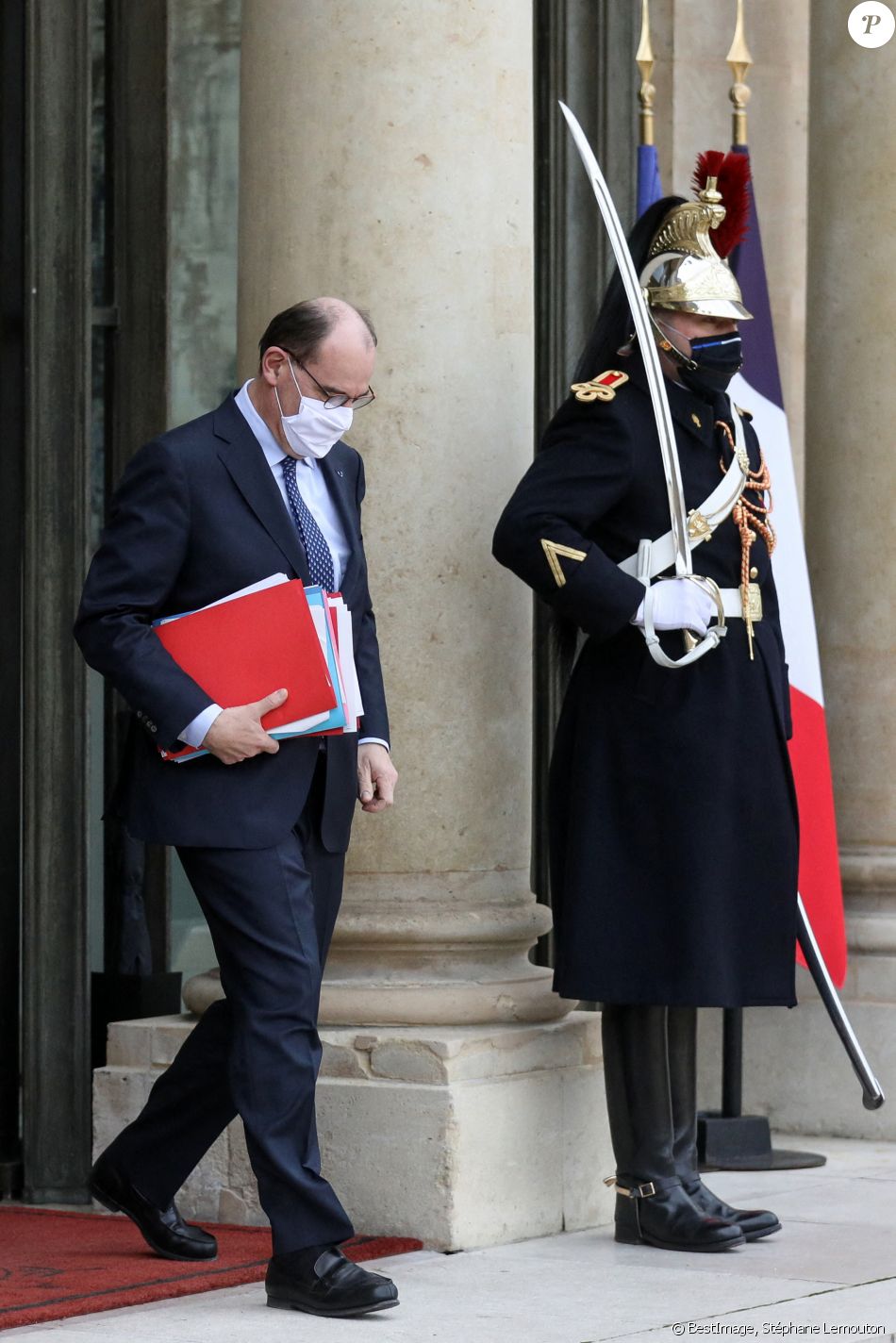 Le premier ministre, Jean Castex - Sorties du Conseil des ...