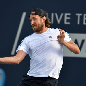 Lucas Pouille vs Feliciano López - Tournoi de tennis Ultimate Tennis Showdown (UTS) de P. Mouratoglou à Sophia Antipolis le 14 juin 2020. © Lionel Urman / Bestimage
