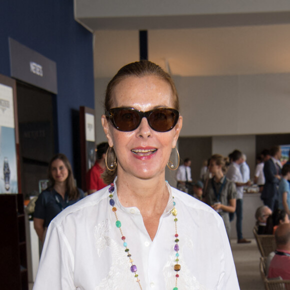 Exclusif - Carole Bouquet - People dans la tente VIP - Longines Paris Eiffel Jumping au Champ de Mars à Paris, le 7 juillet 2019. © Luc Castel/Bestimage