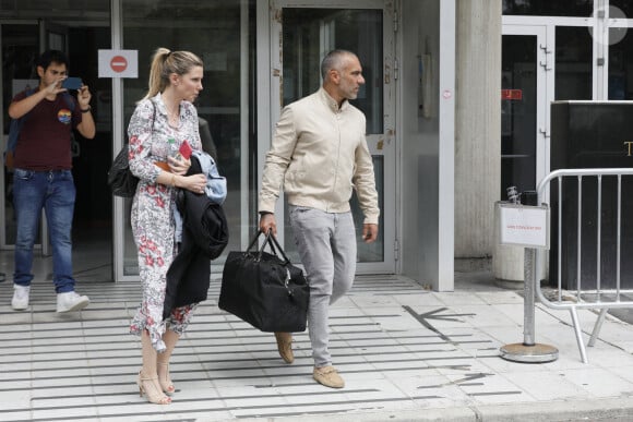 Exclusif - Patrick Antonelli, le mari de la chanteuse A.Bent, quitte le tribunal de grande instance à Nanterre, après avoir reçu le verdict de son procès. Le 8 juillet 2020.