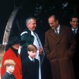 Diana et ses fils, William et Harry, à Sandringham en 1993.