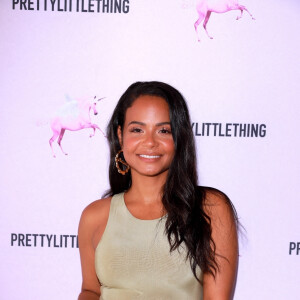 L'actrice américaine Christina Milian se rend au showroom de Pretty Little Thing pour célébrer le mois du patrimoine hispanique à Los Angeles, le 18 septembre 2020.