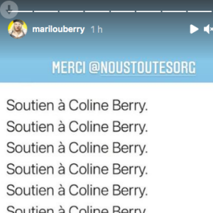 Marilou Berry apporte son soutien à sa cousine Coline Berry sur Instagram, le 3 février 2021.