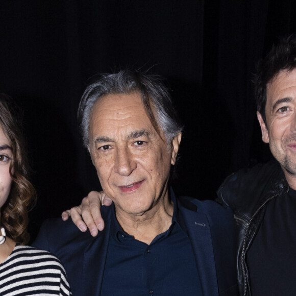 Exclusif - Richard Berry, sa petite fille Elise Petit et Patrick Bruel - Surprises - Backstage de l'enregistrement de l'émission "La Chanson secrète 5" sur TF1, à Paris. Le 17 décembre 2019 © Gaffiot-Perusseau / Bestimage 