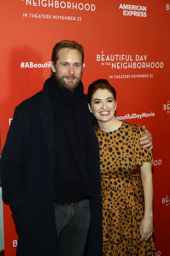 Alexander Skarsgård et Marielle Heller - Première du film "A Beautiful Day In The Neighborhood" à New York. Le 17 novembre 2019.