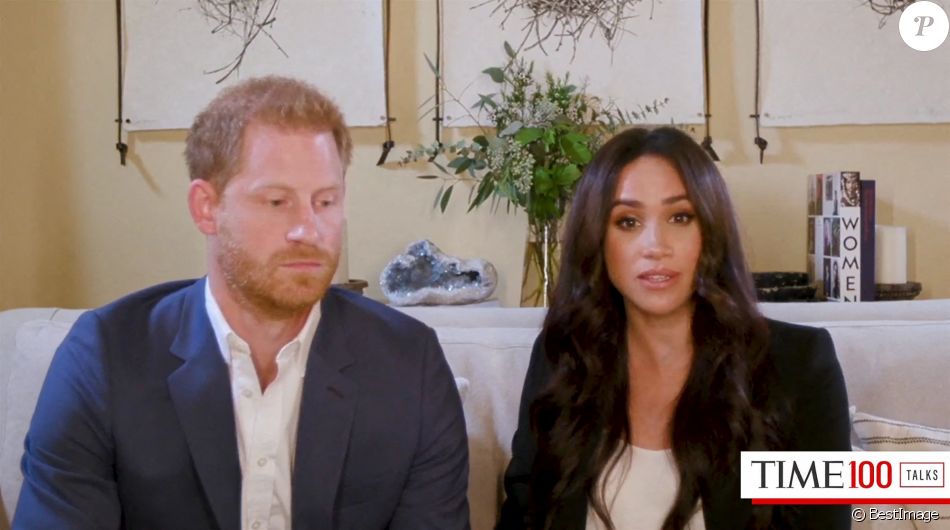 Le prince Harry, duc de Sussex, et Meghan Markle, duchesse de Sussex en interview pour l'émission Engineering A Better World TIME100.