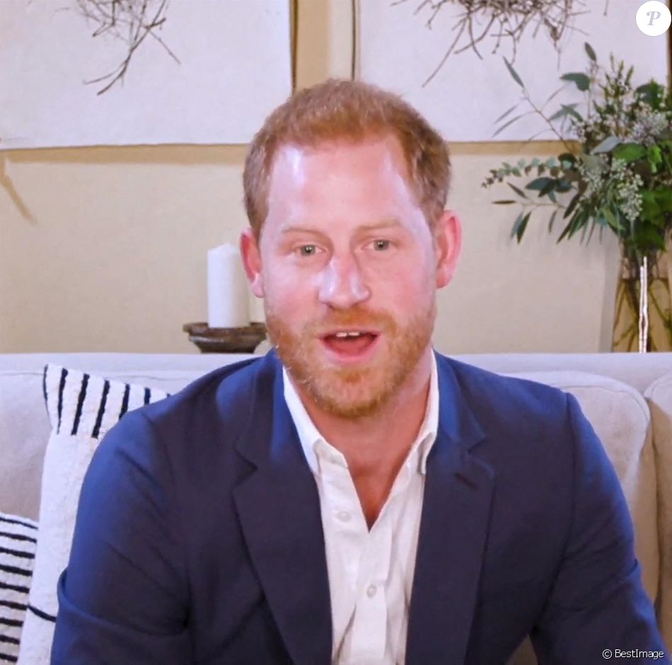 Le prince Harry, duc de Sussex, et Meghan Markle, duchesse de Sussex en interview pour l'émission Engineering A Better World TIME100, le 20 octobre 2020.
