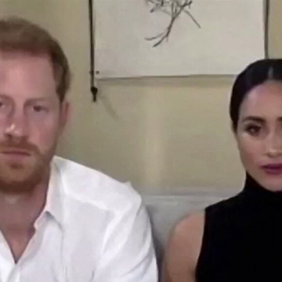 Le prince Harry, duc de Sussex, et Meghan Markle, duchesse de Sussex invités dans un podcast dédié à la santé mentale, le 11 octobre 2020.