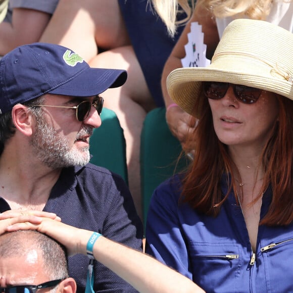 Bruno Solo et sa femme Véronique dans les tribunes lors des internationaux de France de Roland Garros à Paris, le 31 mai 2017. © - Dominique Jacovides - Cyril Moreau/ Bestimage