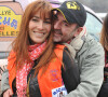 Bruno Solo et sa femme Veronique Clochepin - Presentation du Rallye Aïcha des Gazelles du Maroc 2013 sur la place du Trocadero a Paris le 16 mars 2013.