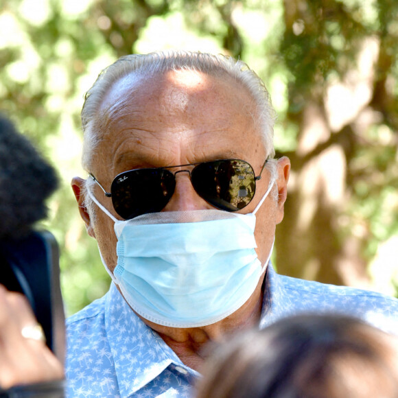 Gérard Louvin - Obsèques d'Annie Cordy sur la Butte Saint-Cassien à Cannes. Le 12 septembre 2020. © Bruno Bebert/Bestimage