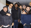 Kim Chapiron, Ladj Ly, Malik Bentalha, JR (Artiste), Mouloud Achour, Toumani Sangare lors de la remise de la médaille d'Officier des Arts et des Lettres au rappeur O.Puccino par l'acteur, réalisateur et producteur V.Cassel à l'hôtel du Collectionneur à Paris, France, le 2 mars 2020. © Jack Tribeca/Bestimage