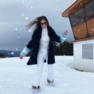 Iris Mittenaere à Courchevel avec Diego El Glaoui, le 7 février 2021