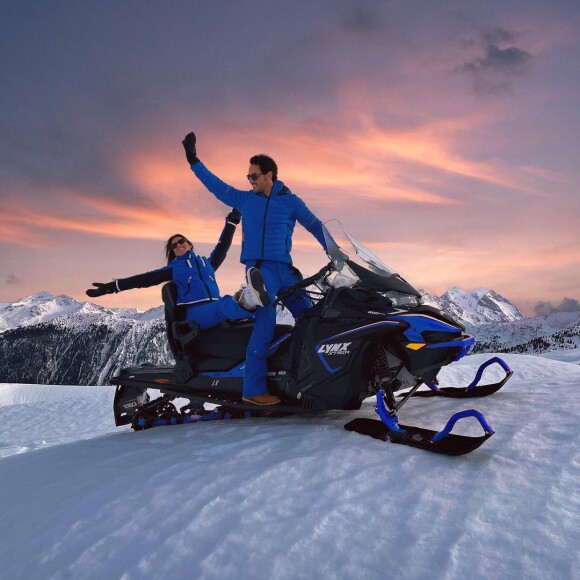 Diego El Glaoui et Iris Mittenaere à la neige, à Courchevel, février 2021