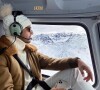 Diego El Glaoui, le compagnon d'Iris Mittenaere, dans un hélicoptère, février 2021, à Courchevel